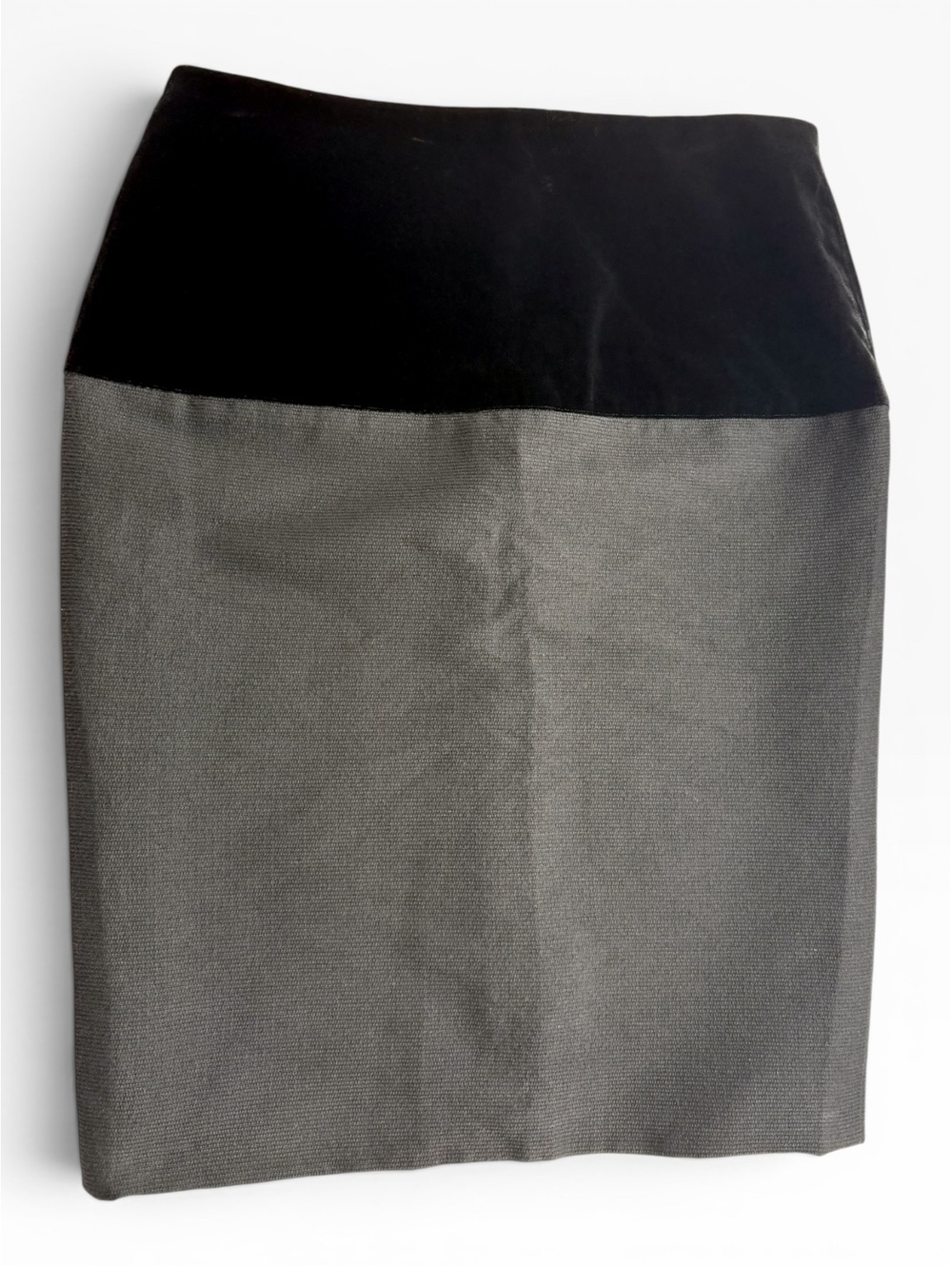 Lanvin Alber Elbaz Archival Runway Zipper Velvet Pencil Skirt Hiver Winter 2014